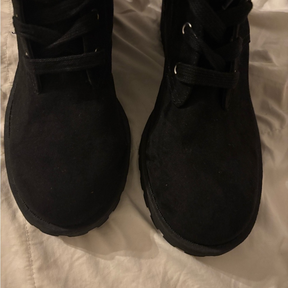 Sun + Stone Black Lace Up Boots BNWT no box - Picture 5 of 13